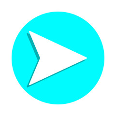 Cursor badge icon. Simple glyph, flat vector of web icons for ui and ux, website or mobile application