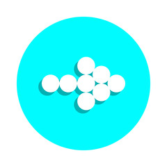 Point arrow badge icon. Simple glyph, flat vector of web icons for ui and ux, website or mobile application