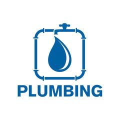 Vector logo of plumbing and water supply company