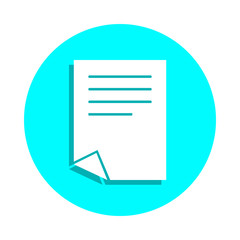 Paper badge icon. Simple glyph, flat vector of web icons for ui and ux, website or mobile application