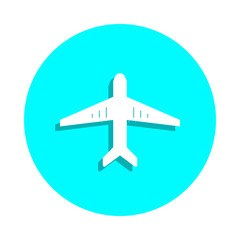 Aircraft badge icon. Simple glyph, flat vector of web icons for ui and ux, website or mobile application