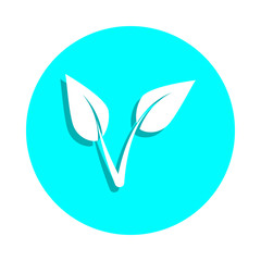 Leaves of a plant badge icon. Simple glyph, flat vector of web icons for ui and ux, website or mobile application