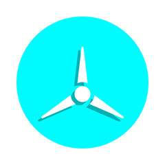 Propeller badge icon. Simple glyph, flat vector of web icons for ui and ux, website or mobile application