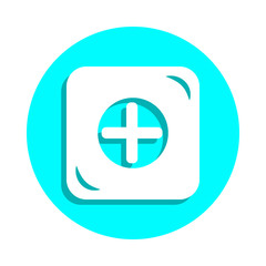 Pharmacy sign badge icon. Simple glyph, flat vector of web icons for ui and ux, website or mobile application