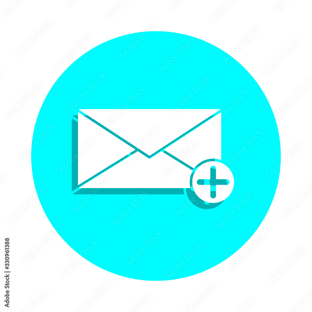Poster add a message badge icon. simple glyph, flat vector of web icons for ui and ux, website or mobile ap
