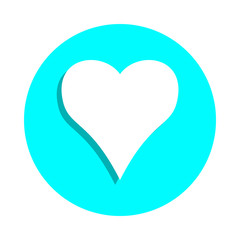A heart badge icon. Simple glyph, flat vector of web icons for ui and ux, website or mobile application