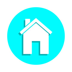 House badge icon. Simple glyph, flat vector of web icons for ui and ux, website or mobile application