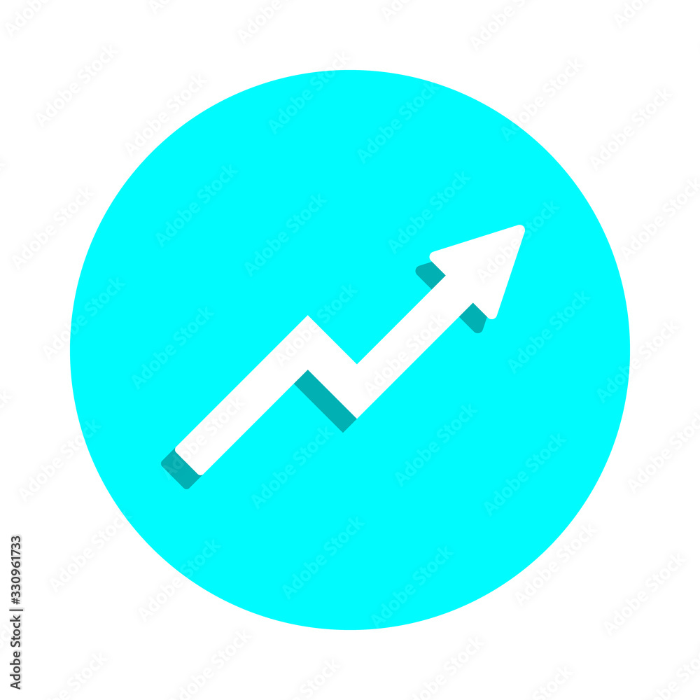Poster zigzag arrow badge icon. simple glyph, flat vector of web icons for ui and ux, website or mobile app