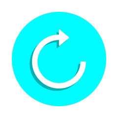 Reboot sign badge icon. Simple glyph, flat vector of web icons for ui and ux, website or mobile application