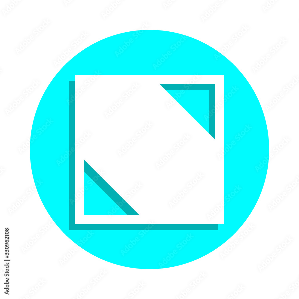Poster square with corners badge icon. simple glyph, flat vector of web icons for ui and ux, website or mob