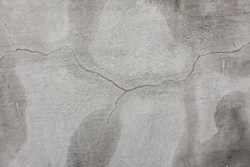 Plaster background. Cement wall texture with cracks. Old wall. Moisture is released through cracks...