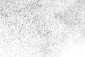 Black grainy texture isolated on white background. Dust overlay. Dark noise granules. Digitally generated image. Vector design elements. Illustration, Eps 10.