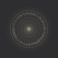 Vector illustration set of moon phases. Different stages of moonlight activity in vintage engraving style. Zodiac Signs