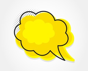 Speech bubble icon. Chat message sign. Talk, speak symbol. Communication balloon template. Support or contact icon. Talking, thinking chat bubble. Thought sign. Colorful dialog element. Vector
