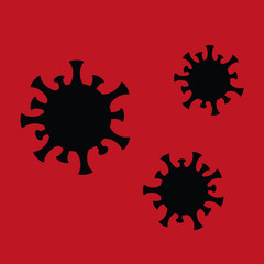 warning virus icon set isolated vector illustration EPS10