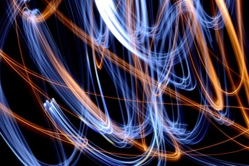 Light painting in nature - Landscape Background