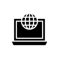 Internet Connection Vector Icon Glyph Style Illustration.