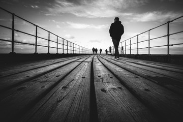 Person on Whitby Pier