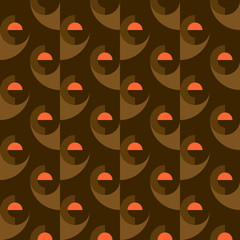 Repeated geometric forms. Abstract vector seamless pattern.