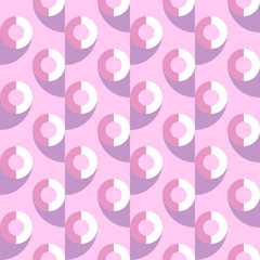 Repeated geometric forms. Abstract vector seamless pattern.