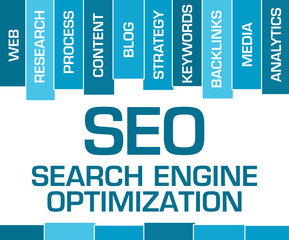 SEO - Search Engine Optimization Blue Stripes 