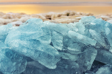 close up photo of melting broken ice