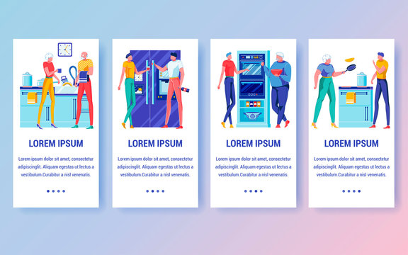 Couples Cooking Food Onboarding Screen Template