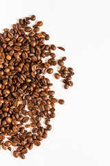 Coffee beans on a white background / Background