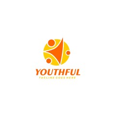 Yellow Abstract Youth Logo Template