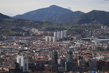 View of a neighborhood of Bilbao