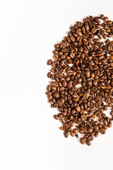 Coffee beans on a white background / Background