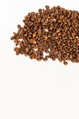 Coffee beans on a white background / Background