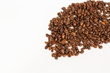 Coffee beans on a white background / Background