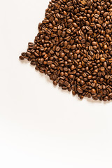 Coffee beans on a white background / Background