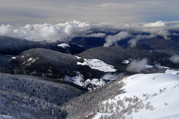Fototapeta na wymiar Montecampione is a ski resort in Valcamonica, Lombardy, northern Italy