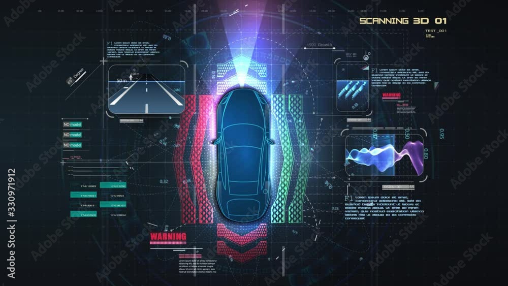Poster automatic braking system avoid car crash from car accident. concept for driver assistance systems. a