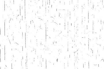 Grunge texture of small noise, scratches and dirt. Monochrome background of the damaged surface with vertical stripes, spots and grain. Overlay template. Vector illustration
