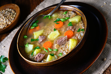 krupnik a delicious Polish barley soup