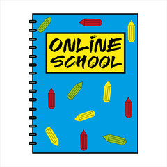 Online School text with booklet