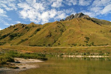 Fedaia lake, Dolomites, northern Italy