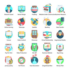 ColorFul Flat Icons Editable Style
