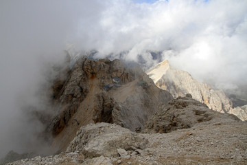 View from Cristallo di Mezzo, Dolomites, Italy