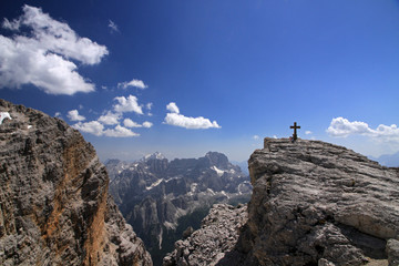 Naklejka na ściany i meble Peak of Cristallo di Mezzo, Dolomites, Italy 