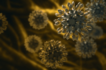 Fototapeta premium corona virus, covid 19 danger and 3d illustration