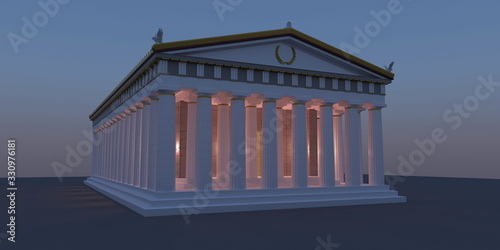Parthenon Temple Greece Full Wall Mural Photo Wallpaper Printing 3D Decor  Home 
