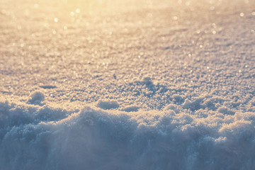Beautiful snowdrift as background, closeup view. Winter weather