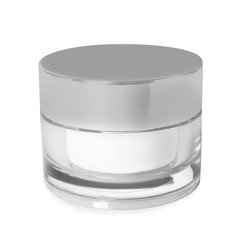 Jar of luxury face cream isolated on white