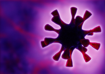 corona virus, covid 19 danger and 3d illustration