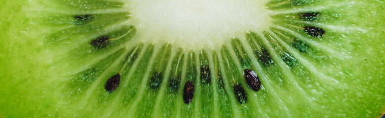 juicy fresh ripe kiwi in a cut close-up, macro
