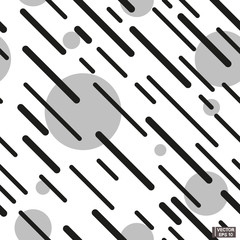 Seamless patterns with black and white geometric texture